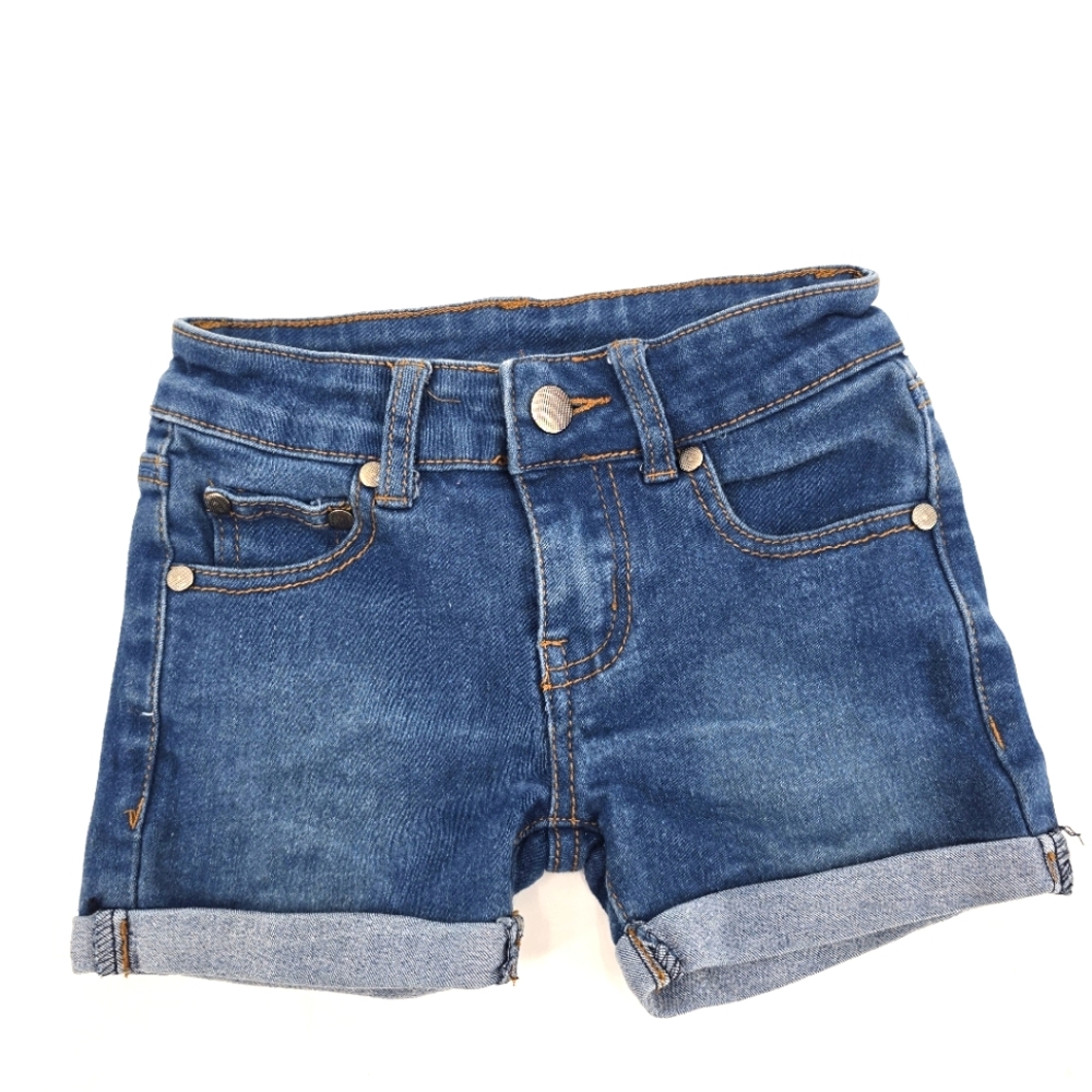 Pink Butterfly Girl Blue Jean Shorts Size 4
